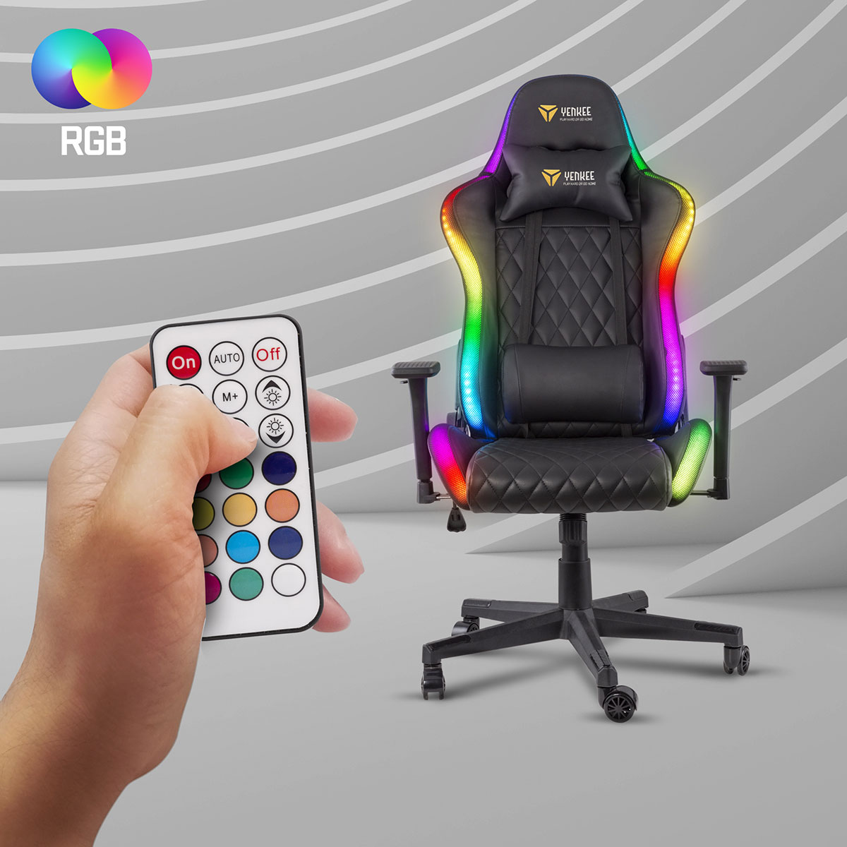 Strong RGB backlight adjustable by remote control