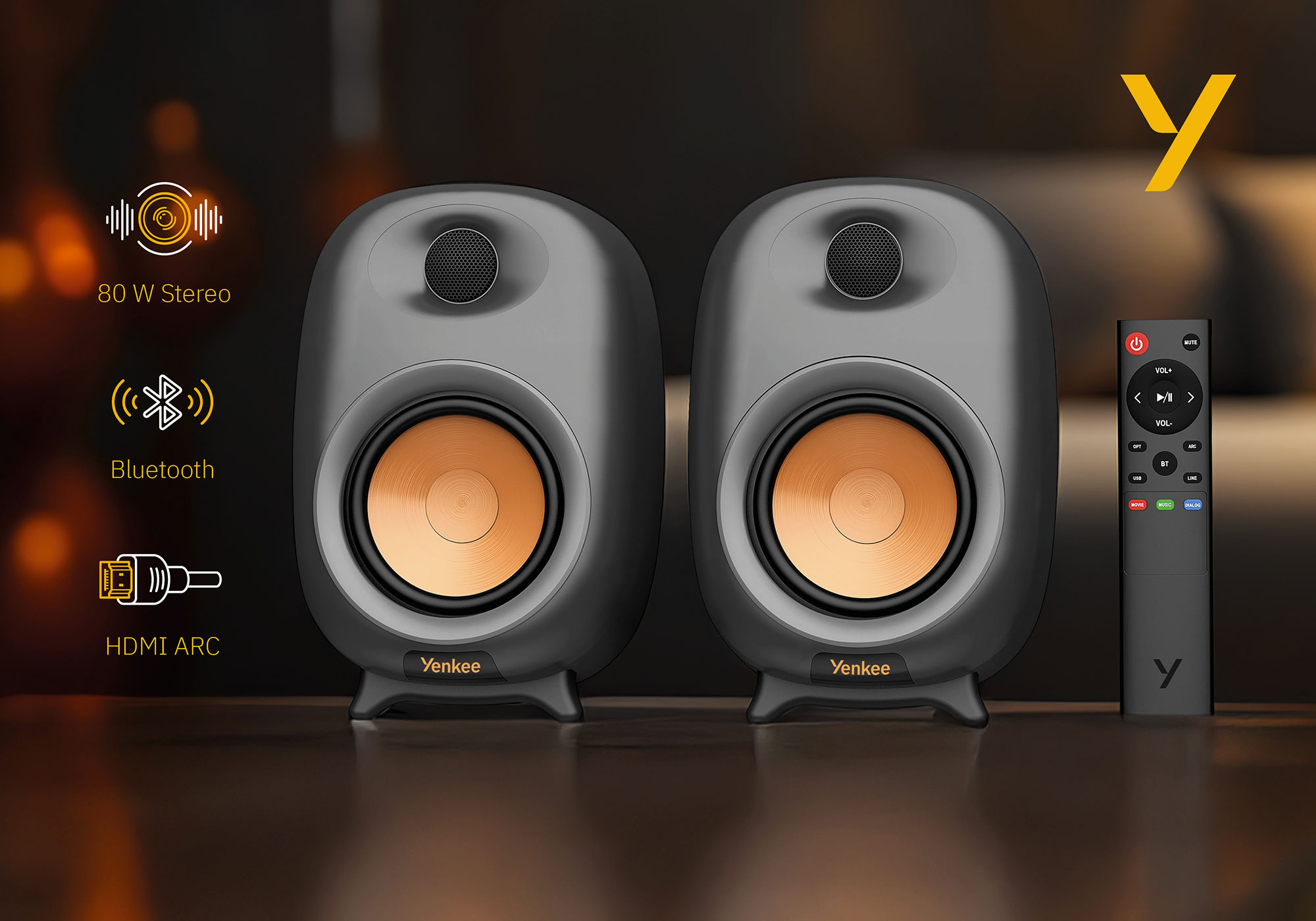 Speakers for every occasion.<br />
For your computer, TV and home audio.